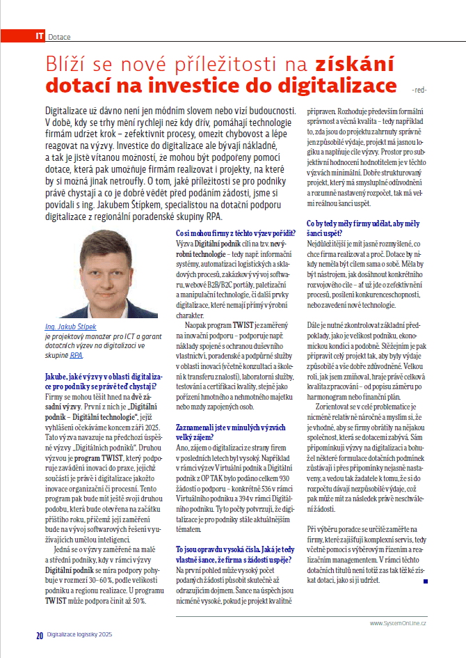 Investice do digitalizace